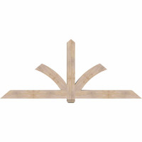 96"W x 40"H x 5 1/2"D x 5 1/2"F, 10/12 Pitch, Redmond Smooth Timber Gable Bracket, Douglas Fir