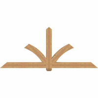 96"W x 40"H x 5 1/2"D x 5 1/2"F, 10/12 Pitch, Redmond Smooth Timber Gable Bracket, Western Red Cedar