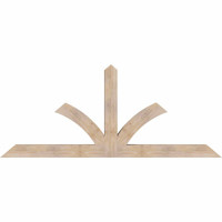 96"W x 40"H x 5 1/2"D x 5 1/2"F, 10/12 Pitch, Richland Smooth Timber Gable Bracket, Douglas Fir