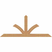 96"W x 40"H x 5 1/2"D x 5 1/2"F, 10/12 Pitch, Richland Smooth Timber Gable Bracket, Western Red Cedar