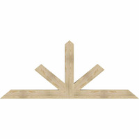 96"W x 40"H x 06"D x 6"F, 10/12 Pitch, Saratoga Rough Sawn Timber Gable Bracket, Douglas Fir