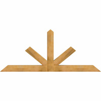 96"W x 40"H x 06"D x 6"F, 10/12 Pitch, Saratoga Rough Sawn Timber Gable Bracket, Western Red Cedar