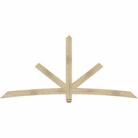 96"W x 44"H x 04"D x 4"F, 11/12 Pitch, Alberta Rough Sawn Timber Gable Bracket, Douglas Fir