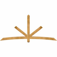 96"W x 44"H x 04"D x 4"F, 11/12 Pitch, Alberta Rough Sawn Timber Gable Bracket, Western Red Cedar