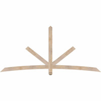 96"W x 44"H x 3 1/2"D x 3 1/2"F, 11/12 Pitch, Alberta Smooth Timber Gable Bracket, Douglas Fir