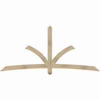 96"W x 44"H x 04"D x 4"F, 11/12 Pitch, Davenport Rough Sawn Timber Gable Bracket, Douglas Fir