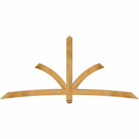 96"W x 44"H x 04"D x 4"F, 11/12 Pitch, Davenport Rough Sawn Timber Gable Bracket, Western Red Cedar