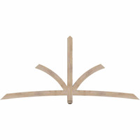 96"W x 44"H x 3 1/2"D x 3 1/2"F, 11/12 Pitch, Davenport Smooth Timber Gable Bracket, Douglas Fir