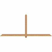 96"W x 40"H x 3 1/2"D x 3 1/2"F, 10/12 Pitch, Eugene Smooth Timber Gable Bracket, Western Red Cedar