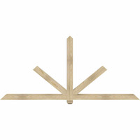 96"W x 44"H x 04"D x 4"F, 11/12 Pitch, Kennewick Rough Sawn Timber Gable Bracket, Douglas Fir