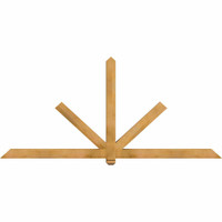 96"W x 44"H x 04"D x 4"F, 11/12 Pitch, Kennewick Rough Sawn Timber Gable Bracket, Western Red Cedar