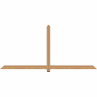 96"W x 44"H x 3 1/2"D x 3 1/2"F, 11/12 Pitch, Eugene Smooth Timber Gable Bracket, Western Red Cedar