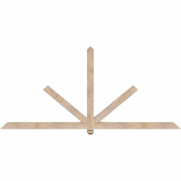 96"W x 44"H x 3 1/2"D x 3 1/2"F, 11/12 Pitch, Kennewick Smooth Timber Gable Bracket, Douglas Fir