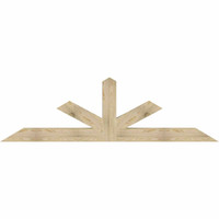 96"W x 28"H x 06"D x 6"F, 07/12 Pitch, Saratoga Rough Sawn Timber Gable Bracket, Douglas Fir