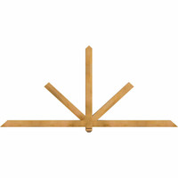 96"W x 44"H x 3 1/2"D x 3 1/2"F, 11/12 Pitch, Kennewick Smooth Timber Gable Bracket, Western Red Cedar