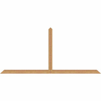 96"W x 44"H x 3 1/2"D x 3 1/2"F, 11/12 Pitch, Portland Smooth Timber Gable Bracket, Western Red Cedar