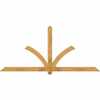 96"W x 44"H x 04"D x 4"F, 11/12 Pitch, Redmond Rough Sawn Timber Gable Bracket, Western Red Cedar