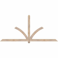 96"W x 44"H x 3 1/2"D x 3 1/2"F, 11/12 Pitch, Redmond Smooth Timber Gable Bracket, Douglas Fir