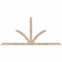 96"W x 44"H x 3 1/2"D x 3 1/2"F, 11/12 Pitch, Richland Smooth Timber Gable Bracket, Douglas Fir