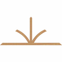 96"W x 44"H x 3 1/2"D x 3 1/2"F, 11/12 Pitch, Richland Smooth Timber Gable Bracket, Western Red Cedar