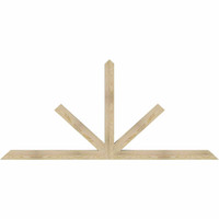 96"W x 44"H x 04"D x 4"F, 11/12 Pitch, Saratoga Rough Sawn Timber Gable Bracket, Douglas Fir