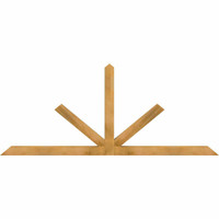 96"W x 40"H x 04"D x 4"F, 10/12 Pitch, Saratoga Rough Sawn Timber Gable Bracket, Western Red Cedar