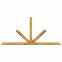 96"W x 44"H x 04"D x 4"F, 11/12 Pitch, Saratoga Rough Sawn Timber Gable Bracket, Western Red Cedar