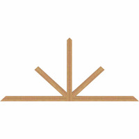 96"W x 44"H x 3 1/2"D x 3 1/2"F, 11/12 Pitch, Saratoga Smooth Timber Gable Bracket, Western Red Cedar