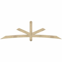 96"W x 28"H x 04"D x 4"F, 07/12 Pitch, Alberta Rough Sawn Timber Gable Bracket, Douglas Fir