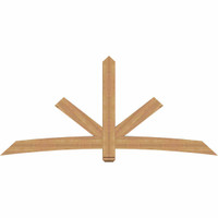 96"W x 44"H x 3 1/2"D x 5 1/2"F, 11/12 Pitch, Alberta Smooth Timber Gable Bracket, Western Red Cedar