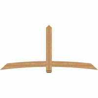 96"W x 44"H x 3 1/2"D x 5 1/2"F, 11/12 Pitch, Bellingham Smooth Timber Gable Bracket, Western Red Cedar