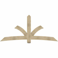 96"W x 44"H x 04"D x 6"F, 11/12 Pitch, Davenport Rough Sawn Timber Gable Bracket, Douglas Fir