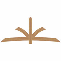 96"W x 40"H x 3 1/2"D x 5 1/2"F, 10/12 Pitch, Davenport Smooth Timber Gable Bracket, Western Red Cedar