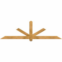 84"W x 24"H x 04"D x 4"F, 07/12 Pitch, Kennewick Rough Sawn Timber Gable Bracket, Western Red Cedar