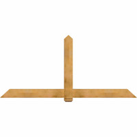 96"W x 44"H x 04"D x 6"F, 11/12 Pitch, Eugene Rough Sawn Timber Gable Bracket, Western Red Cedar