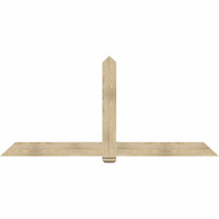 96"W x 44"H x 04"D x 6"F, 11/12 Pitch, Eugene Rough Sawn Timber Gable Bracket, Douglas Fir