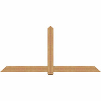 96"W x 44"H x 3 1/2"D x 5 1/2"F, 11/12 Pitch, Eugene Smooth Timber Gable Bracket, Western Red Cedar