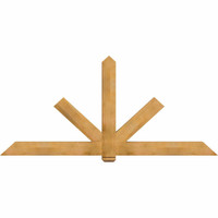96"W x 44"H x 04"D x 6"F, 11/12 Pitch, Kennewick Rough Sawn Timber Gable Bracket, Western Red Cedar