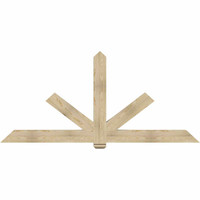 96"W x 44"H x 04"D x 6"F, 11/12 Pitch, Kennewick Rough Sawn Timber Gable Bracket, Douglas Fir