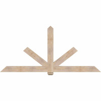 96"W x 44"H x 3 1/2"D x 5 1/2"F, 11/12 Pitch, Kennewick Smooth Timber Gable Bracket, Douglas Fir