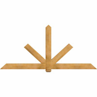 96"W x 44"H x 3 1/2"D x 5 1/2"F, 11/12 Pitch, Kennewick Smooth Timber Gable Bracket, Western Red Cedar