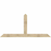 96"W x 44"H x 04"D x 6"F, 11/12 Pitch, Portland Rough Sawn Timber Gable Bracket, Douglas Fir