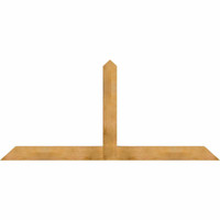 96"W x 44"H x 04"D x 6"F, 11/12 Pitch, Portland Rough Sawn Timber Gable Bracket, Western Red Cedar