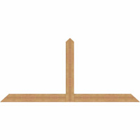 96"W x 44"H x 3 1/2"D x 5 1/2"F, 11/12 Pitch, Portland Smooth Timber Gable Bracket, Western Red Cedar