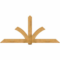 96"W x 44"H x 04"D x 6"F, 11/12 Pitch, Redmond Rough Sawn Timber Gable Bracket, Western Red Cedar