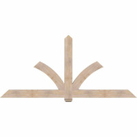 96"W x 44"H x 3 1/2"D x 5 1/2"F, 11/12 Pitch, Redmond Smooth Timber Gable Bracket, Douglas Fir