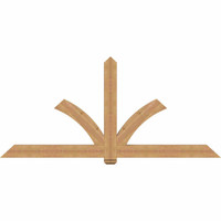 96"W x 44"H x 3 1/2"D x 5 1/2"F, 11/12 Pitch, Redmond Smooth Timber Gable Bracket, Western Red Cedar