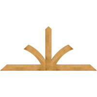96"W x 44"H x 04"D x 6"F, 11/12 Pitch, Richland Rough Sawn Timber Gable Bracket, Western Red Cedar