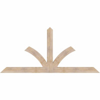 96"W x 44"H x 3 1/2"D x 5 1/2"F, 11/12 Pitch, Richland Smooth Timber Gable Bracket, Douglas Fir