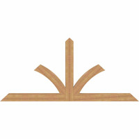 96"W x 44"H x 3 1/2"D x 5 1/2"F, 11/12 Pitch, Richland Smooth Timber Gable Bracket, Western Red Cedar